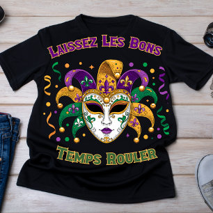 Låta de goda tiderna rulla Mardi Gras-mask T Shirt