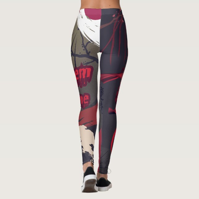 ⛈️ låta dem få Kom, Anime Manga Powers 🥷 ⛈️ Leggings (Baksida)