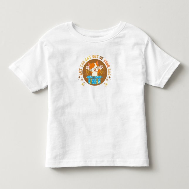 Låta katten ut ur säcken t shirt (Framsida)