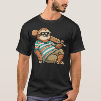 Lata Loths Baseballspelare Sommar Vibes T Shirt