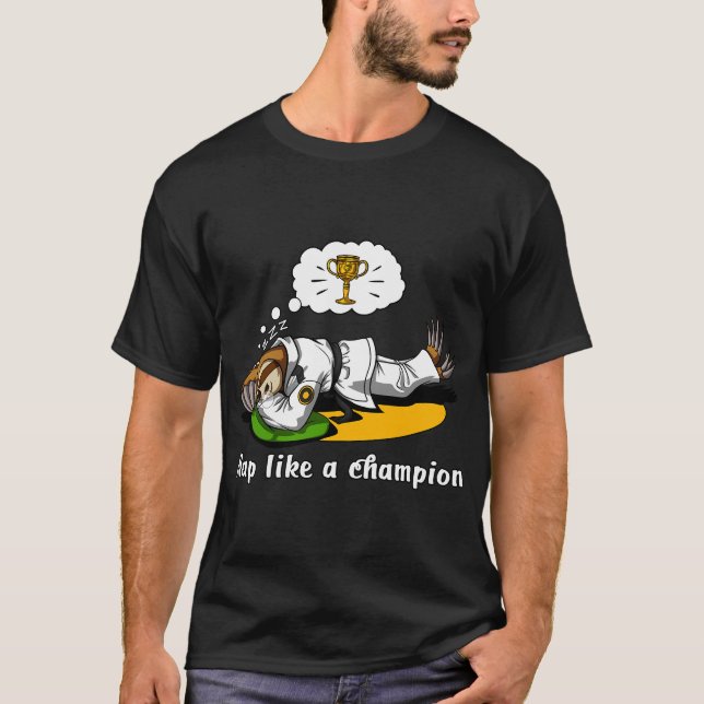 Lata Lutfisk Karate T Shirt (Framsida)