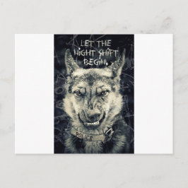 låta nattskiftet börja vykort