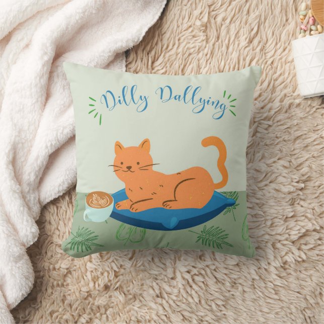 Lata Orange Katt Kudde (Filt)