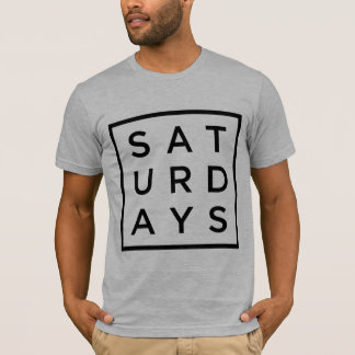 lata saturday kvadrerar typutslagsplatsen t-shirt