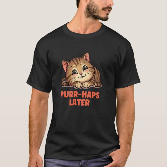Lata Tabby Katt Rolig Kattälskare T Shirt (Framsida)