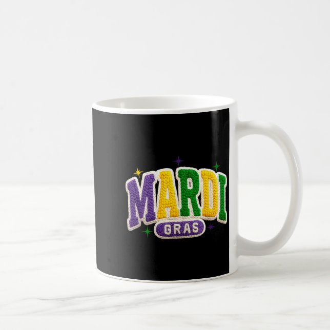 Latch Hook Mardi Gras Trendy Funny Gift Tee Men, W Kaffemugg (Höger)
