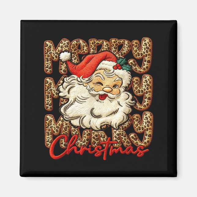 Latch Hook Yarn Crochet Coquette Merry Christmas  Magnet (Framsidan)