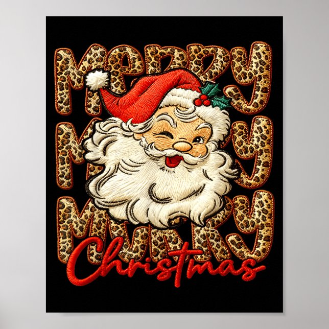 Latch Hook Yarn Crochet Coquette Merry Christmas  Poster (Framsidan)