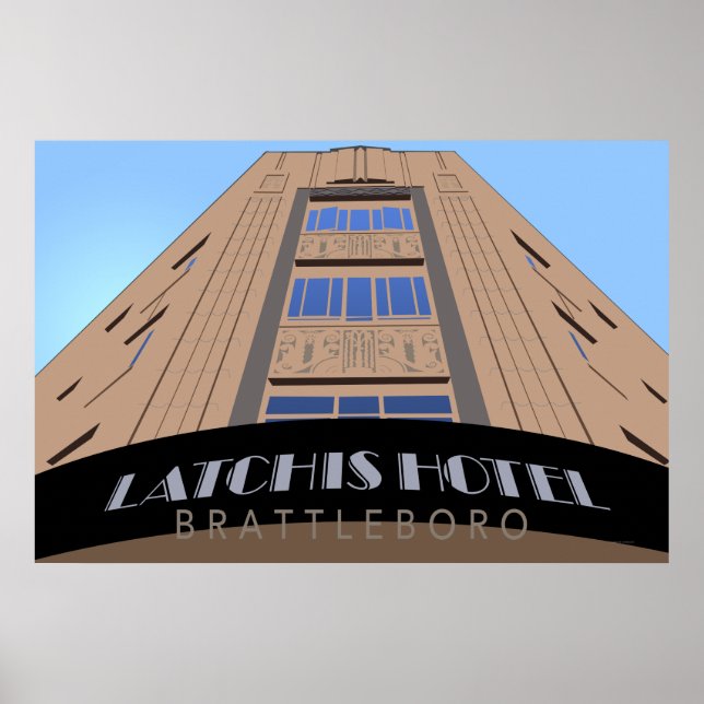 Latchis Hotel Retro Travel Poster (Framsidan)