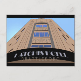 Latchis Hotel Retro Travel Poster-vykort Vykort