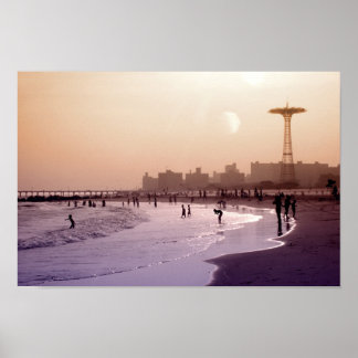 Late Aftermiddag Coney Island Poster