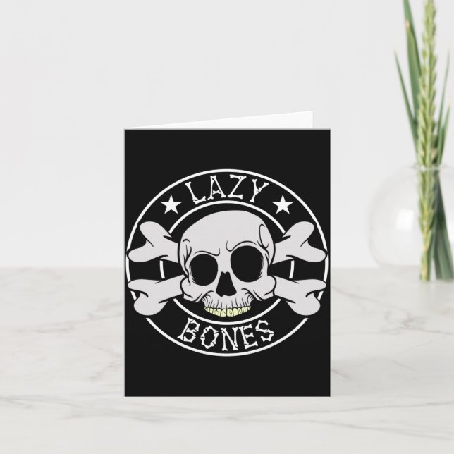 Late Bones Skelett Halloween Kostym Skräck Kort (Framsida)