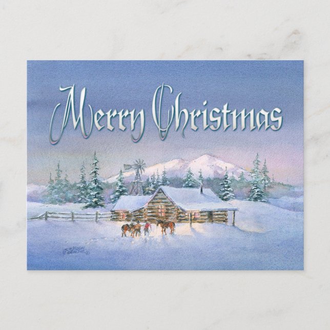 LATE EVENING ARRIVAL by SHARON SHARPE Vykort (Framsida)