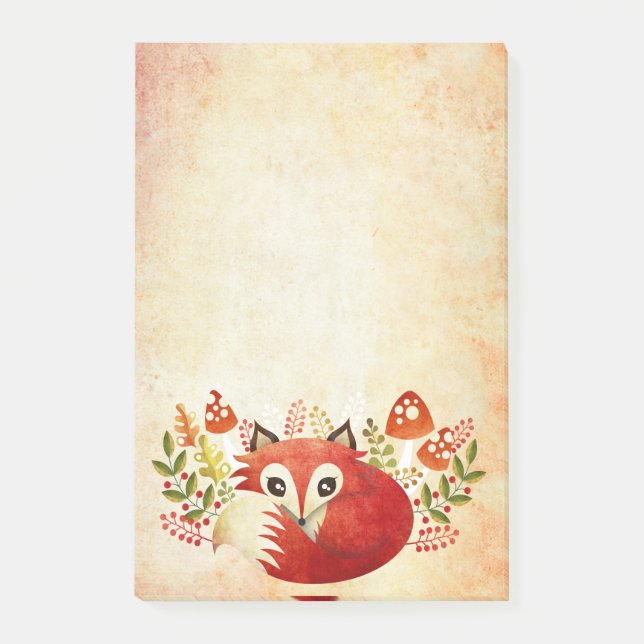Late Fox Notes 4x6 Post-it Block (Framsida)