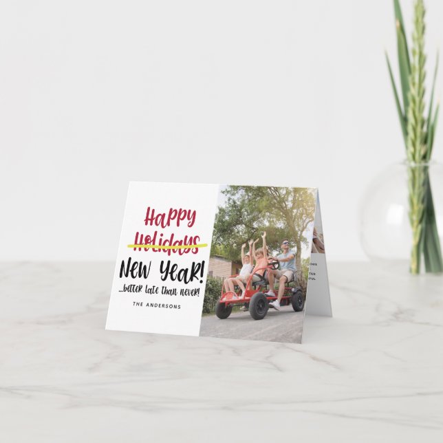 Late Gott nytt år Photo Helgkort (Framsida)