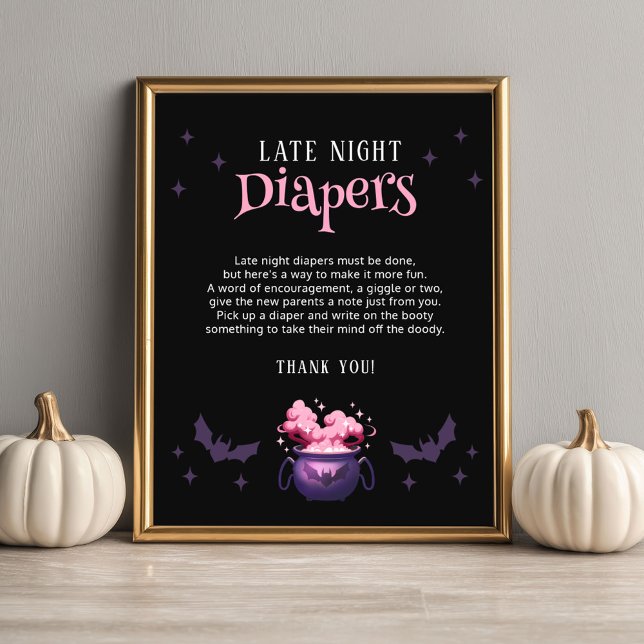  Late Night Diapers Halloween Baby Shower Game Poster (Skapare uppladdad)