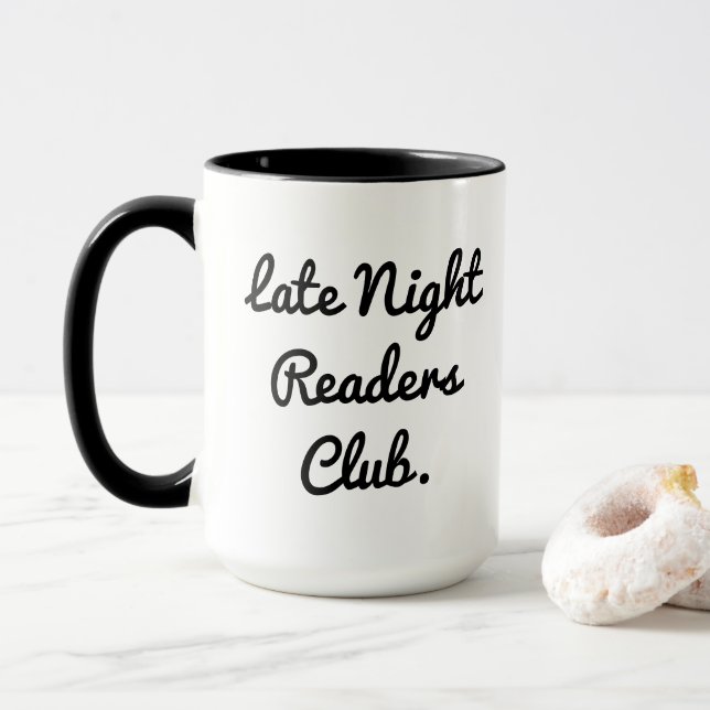Late Night Readers Club Coffee Tea Mug Mugg (Med munk)