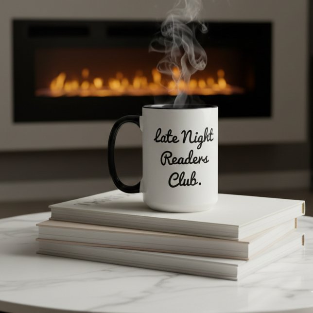 Late Night Readers Club Coffee Tea Mug Mugg (Skapare uppladdad)