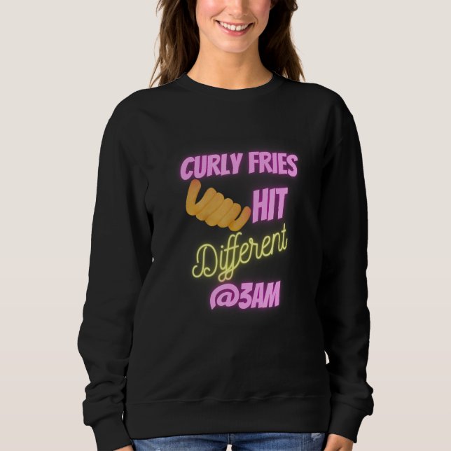 Late night snack Fries Fast food T Shirt (Framsida)