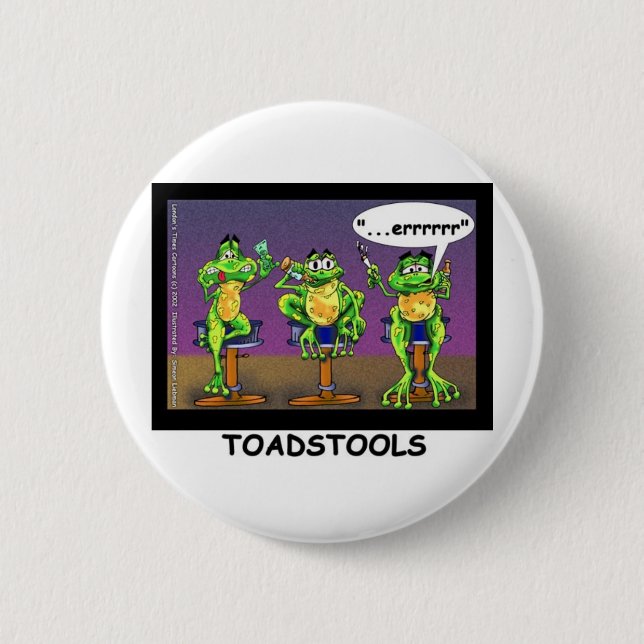 Late Sammak (även kallat Toadstools) Roliga presen Knapp (Framsida)