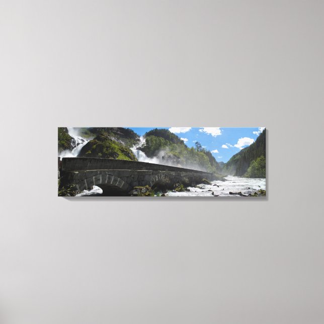 Latefossen vattenfall i Norge canvas (Framsida)