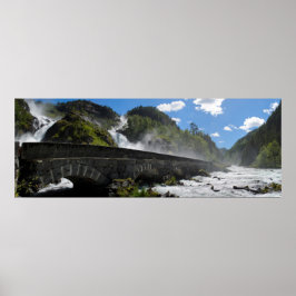 Latefossen-vattenfall i Norge poster
