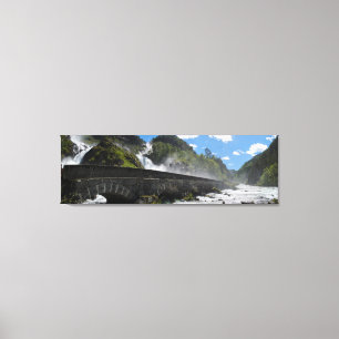 Latefossen vattenfall i norgekanfas canvastryck