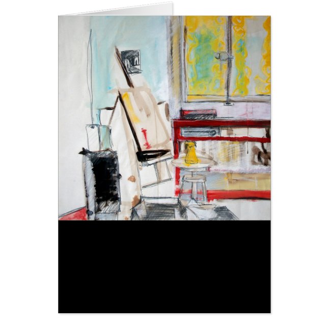 L'Atelier de l'Apprenti Peintre 1982-kort Hälsningskort (Framsidan)