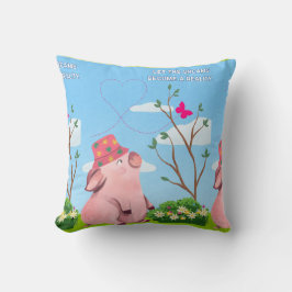 låter drömmen - gris citat kudde