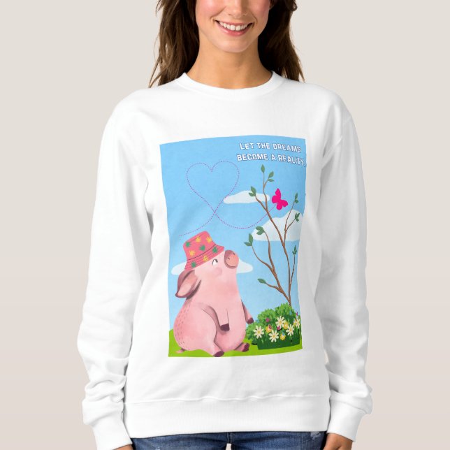 låter drömmen - gris citat t shirt (Framsida)