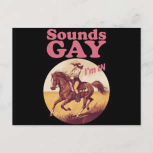 Låter Gay Jag Är I Lesbisk Västerländsk Pride Prog Vykort