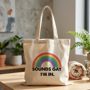 Låter Gay Jag Är I Regnbågsstolthetscitat Tygkasse