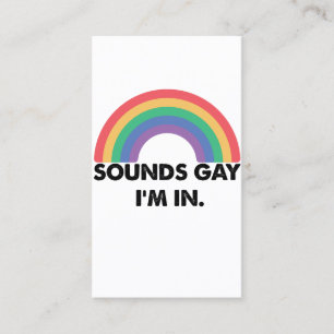 Låter Gay Jag Är I Regnbågsstolthetsmånad Gay Visitkort