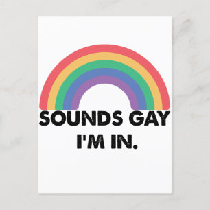 Låter Gay Jag Är I Regnbågsstolthetsmånad Gay  Vykort