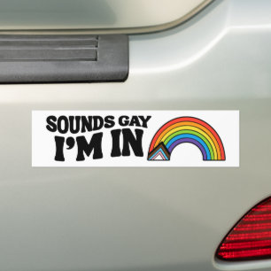 Låter gay jag är med i HBTQ-stolthet Bildekal