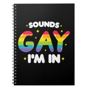 Låter Hbtq roligt Pride skoj Anteckningsbok