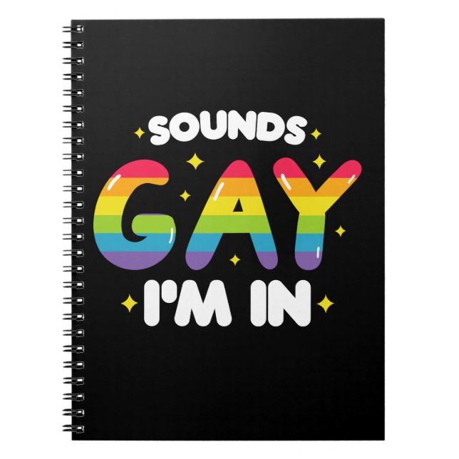 Låter Hbtq roligt Pride skoj Anteckningsbok (Framsidan)