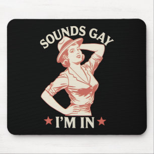 Låter Homosexuell Jag Är Lesbisk Cowgirl Hej Lgbtq Musmatta