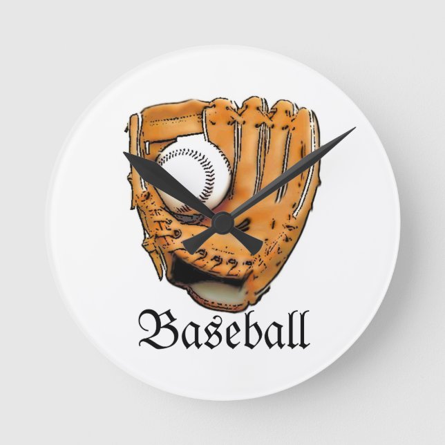 Låter lekbaseball rund klocka (Framsida)