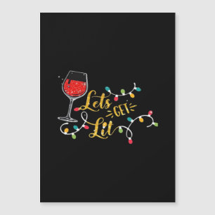 Låter oss få glöd Wine Glas julbelysning Drinki