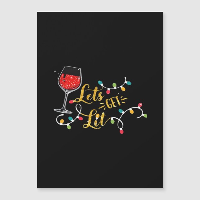 Låter oss få glöd Wine Glas julbelysning Drinki (Framsida)