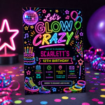 Låter oss lysa galet: Neon Disco Födelsedagsfest