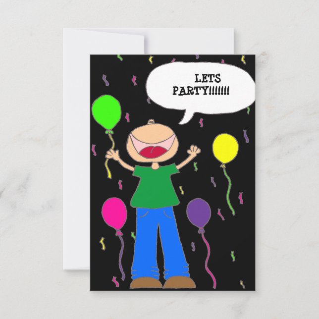 Låter partyet inbjudningar (Framsida)