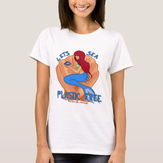 Låter plast- fritt för havet! Blåttsjöjungfru Tee Shirt