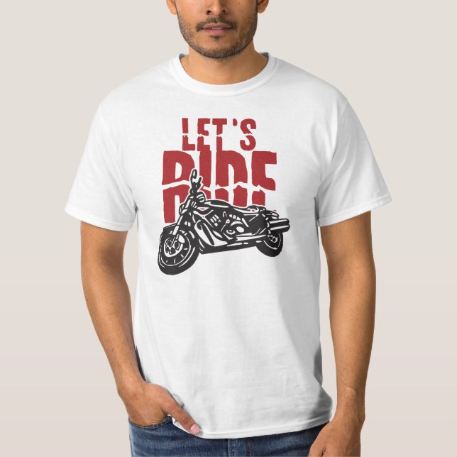 Låter rittmotorcykeln planlägga t-shirt (Framsida)