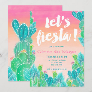 Låter vattenfärgen Cinco de mayo för Inbjudningar