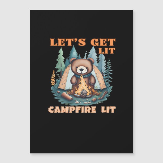 Låter Vi Få Glöd. Lägger Glöd. Tält Camping Klassi (Framsida)