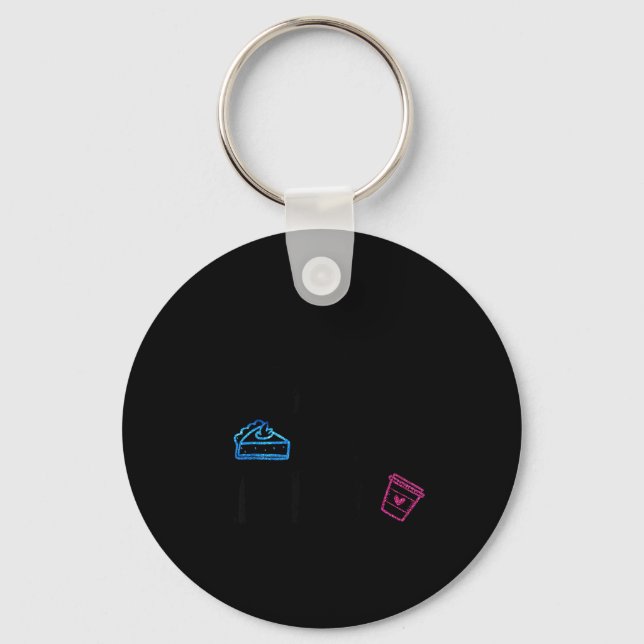 Lates I Thought You Said E And Lattes Funny Fitnes Nyckelring (Framsida)