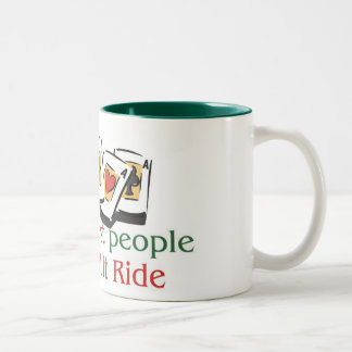 Låtet det att rida älskare två tona muggen Två-Tonad mugg