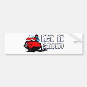 Låtet det att snowmobile bildekal